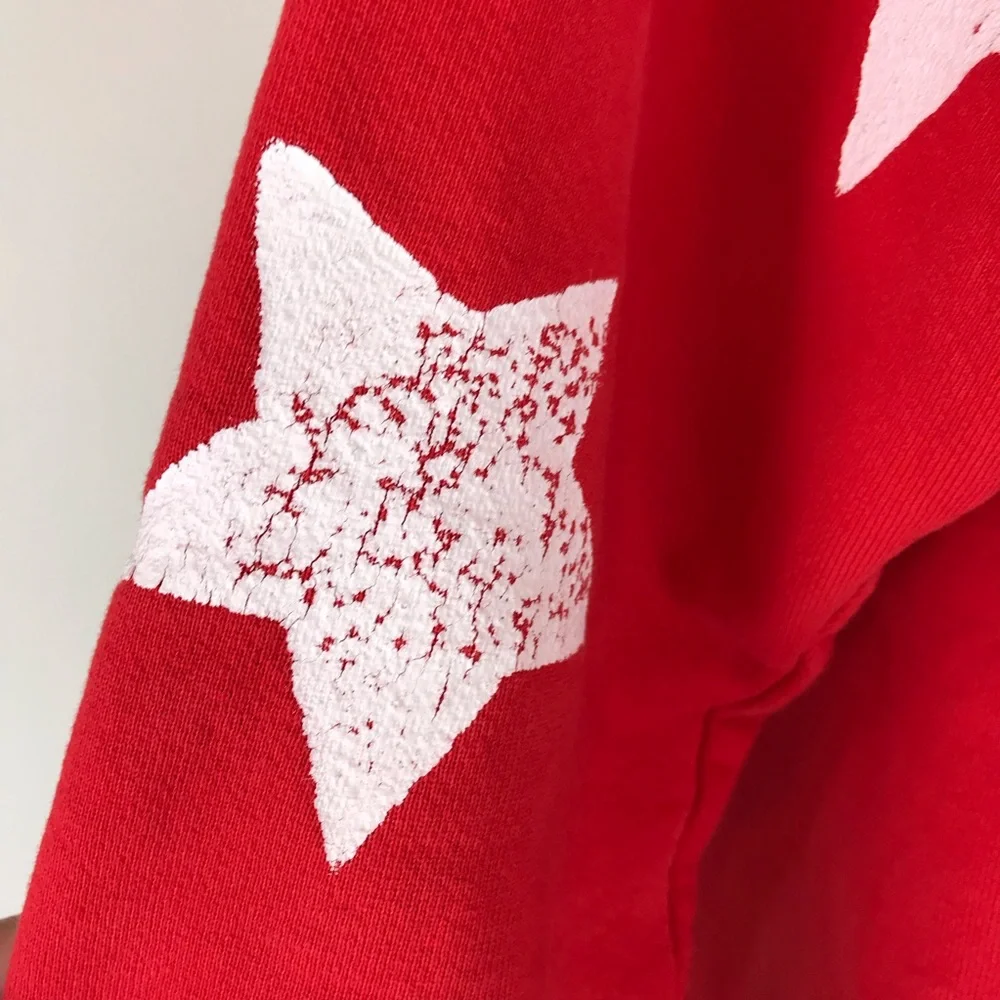 Current/Elliott cut-cropped Star fleece hoodie S - Picture 4 of 8